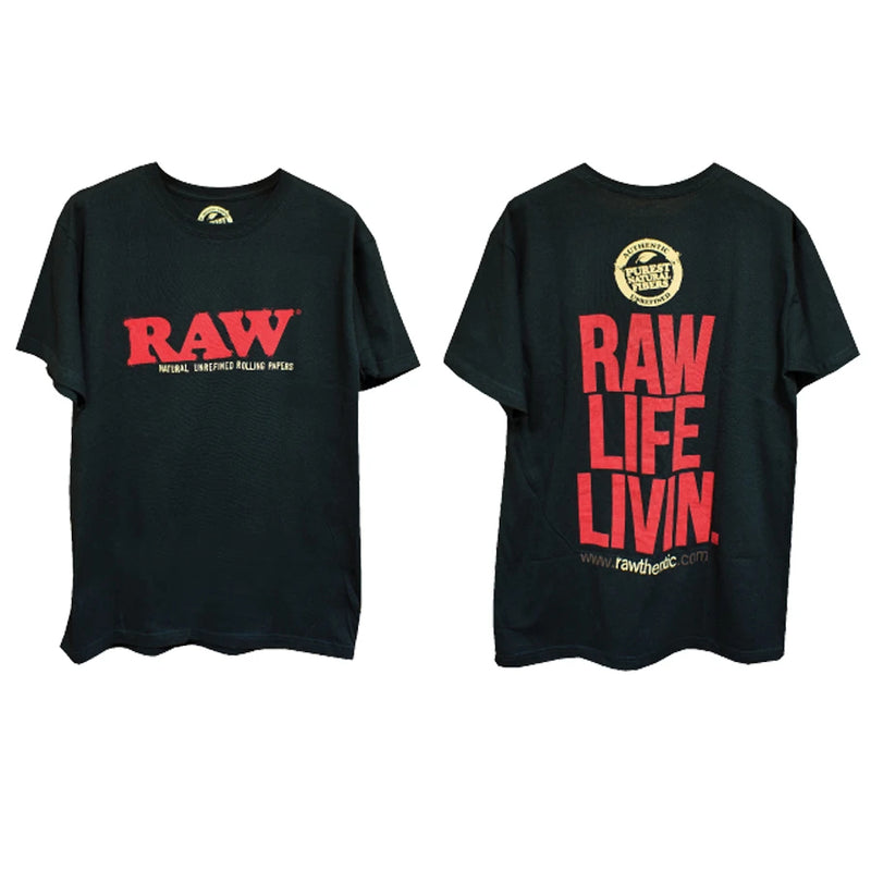 RAW Life Livin Men's Black Short Sleeve T-Shirt