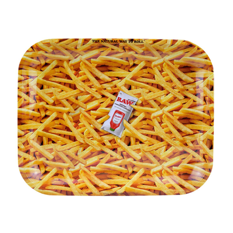 Raw - French Fries Rolling Tray - 11" x 13"