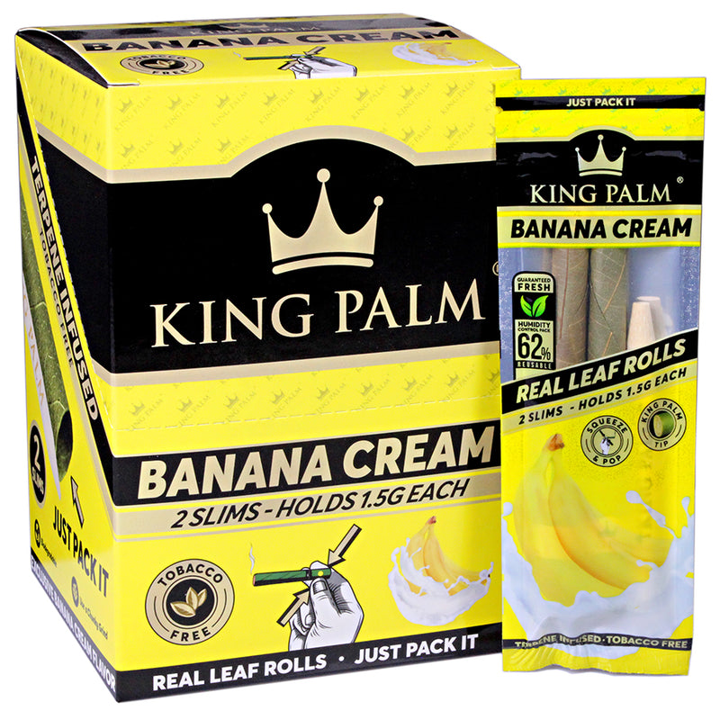 King Palm - Slim Pre-Rolls - Banana Cream - Display Box of 20