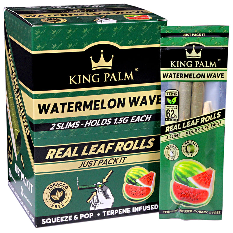 King Palm - Slim Pre-Rolls - Watermelon Wave - Display Box of 20