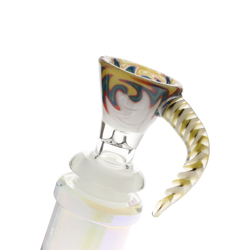 Multi Colour Zebra Hooked Glass Bowl - 14mm