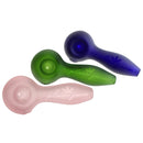 Frosted Glass Spoon Pipe - 4" - Plain Jane Glass
