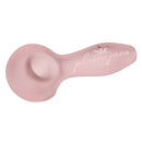 Frosted Glass Spoon Pipe - 4" - Plain Jane Glass