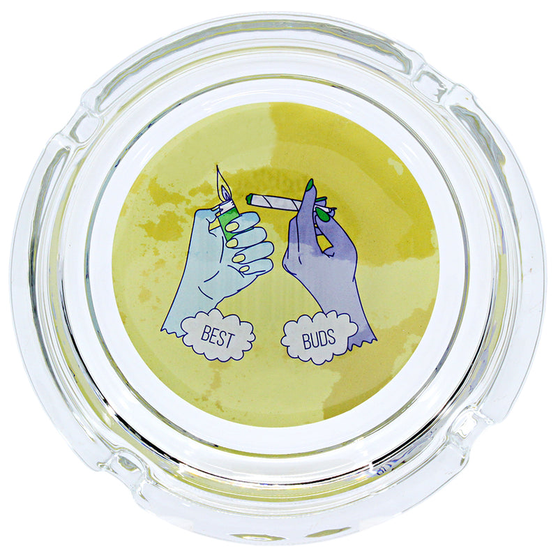 Glass 4" Ashtrays (6-Pack) - Best Buds - Giddy