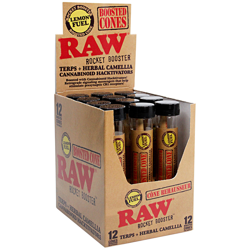 Raw - Rocket Booster Cones - Lemon Fuel - Box of 12