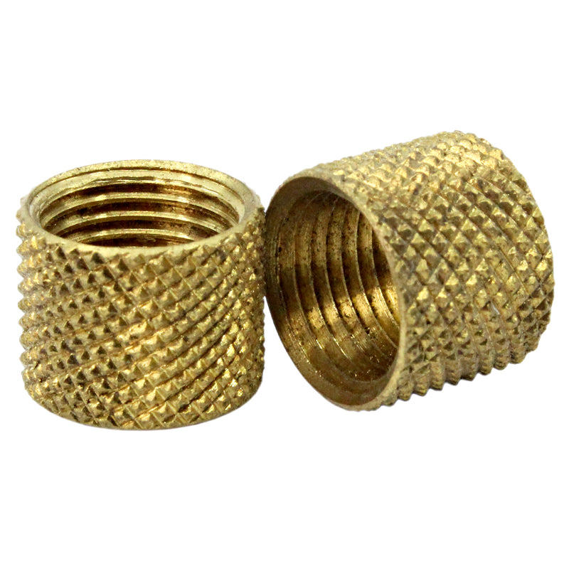 Fully Knurled Connector - Brass - Female