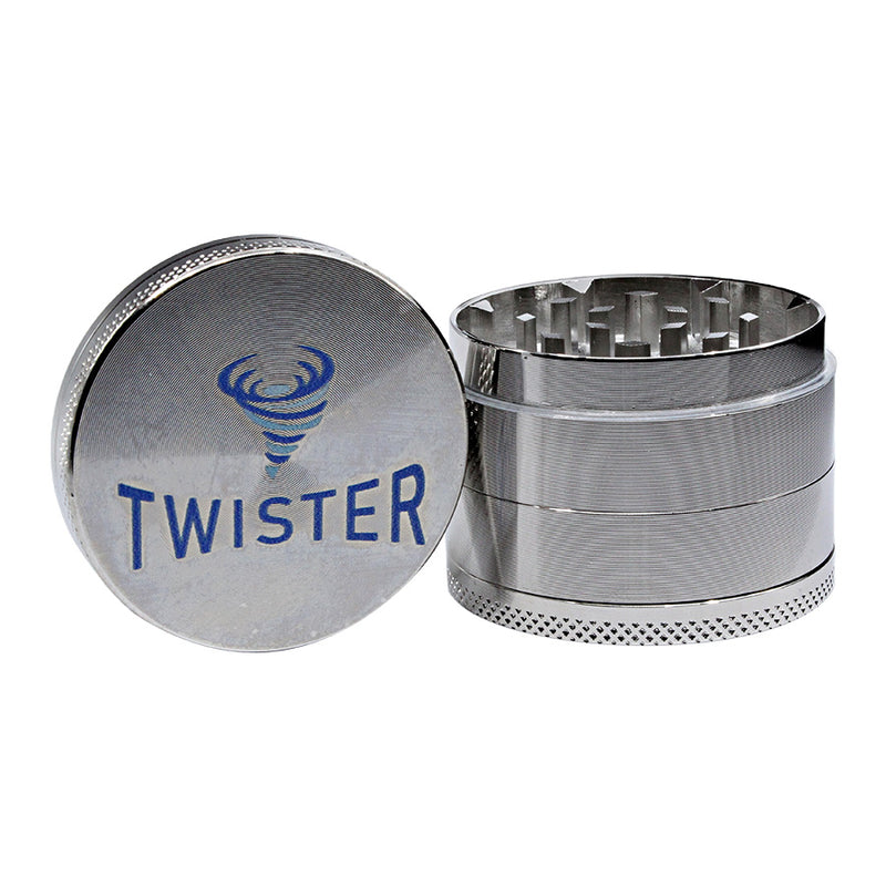Twister - Silver - 4-Piece Grinder - 2"