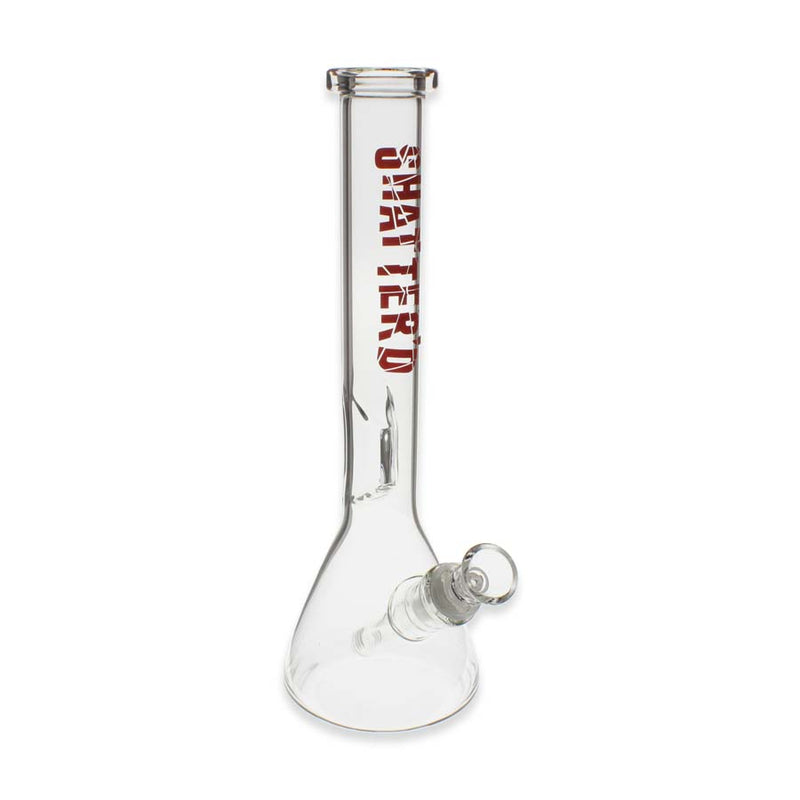 Beaker Bong w/ Elbow Pinch - Shatter'd Glassworks - 12"