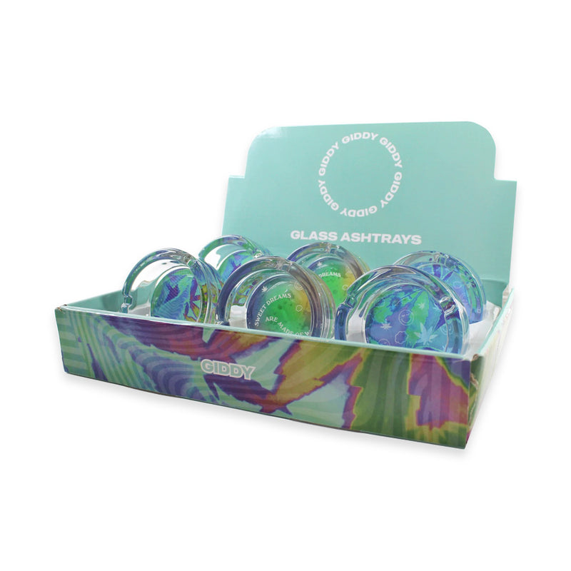 Glass 3" Ashtrays (6-Pack) - Sweet Dreams - Giddy