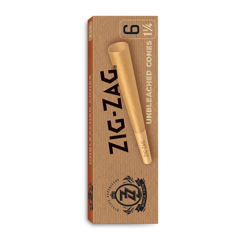 Zig-Zag - Unbleached Pre-Rolled Cones 1.25" - Display Box of 24