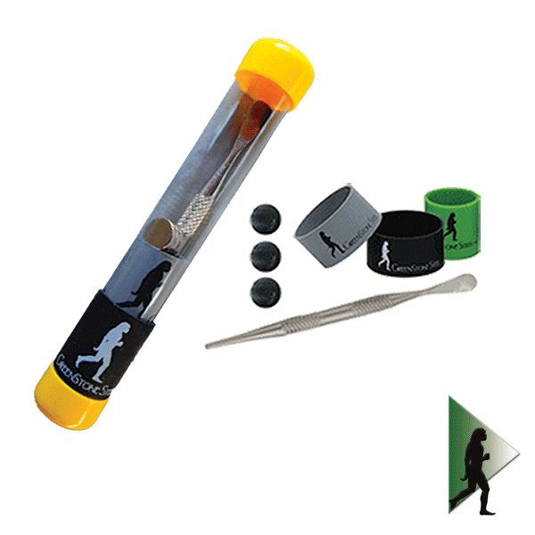 Magnetic Dab Tool, Poker & Lighter Kit - Greenstone Steel