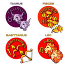 Glastrology - Dab Mats - 8" - 12-Pack Zodiac Set