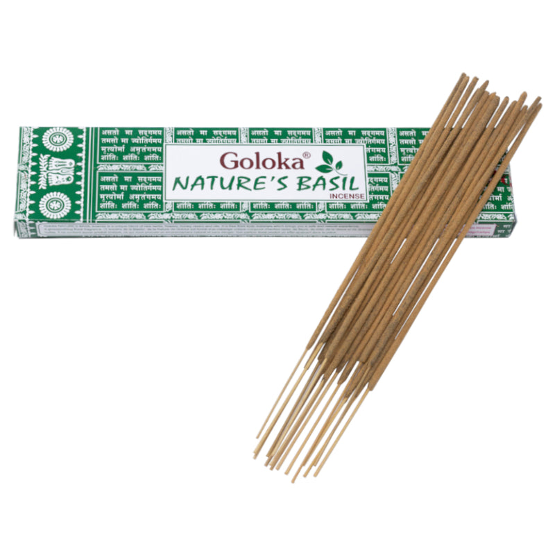 Nature's Basil Incense Sticks - Goloka - 15g