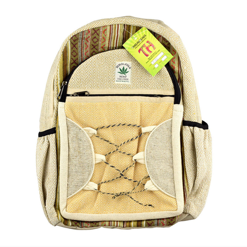 Himalayan Hemp Laced Front Backpack - 13" x 16"