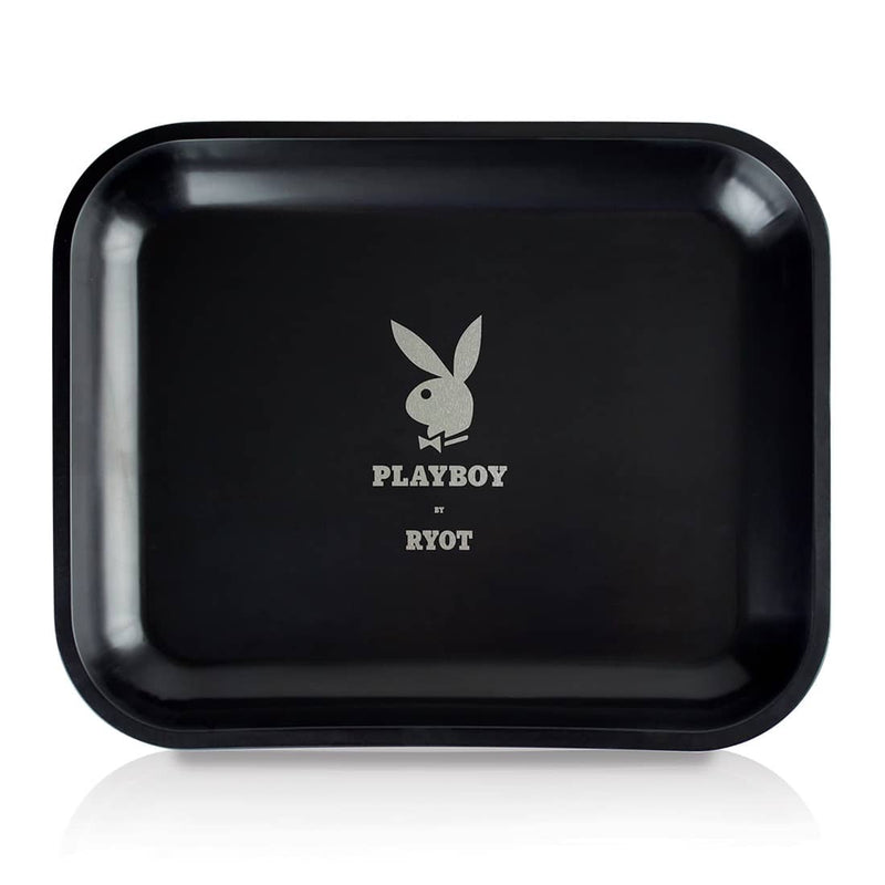 RYOT - Playboy Silver Bunny Rolling Tray - Large - 11" x 13"