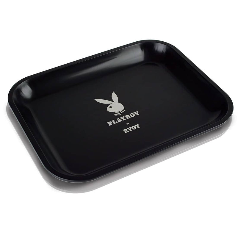RYOT - Playboy Silver Bunny Rolling Tray - Large - 11" x 13"