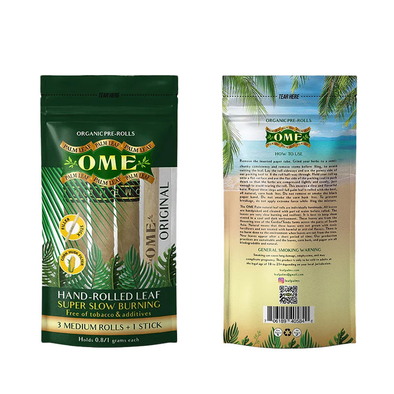 OME Original Palm Leaf Wraps - Medium - Display Box of 15