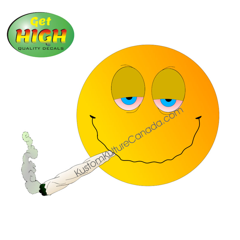 Get High Quality Decals - Smiley Stoner