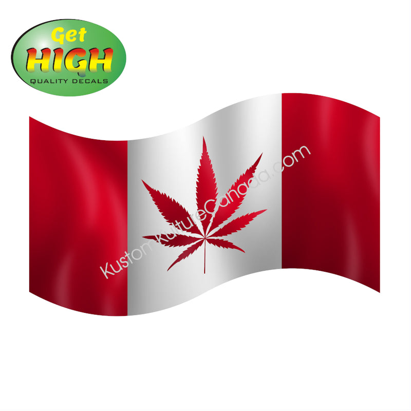 Get High Quality Decals - Wavy Canadian Flag
