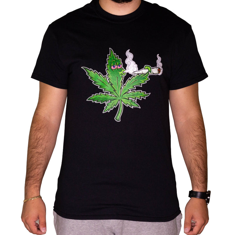 Smoking Weed Leaf - T-Shirt
