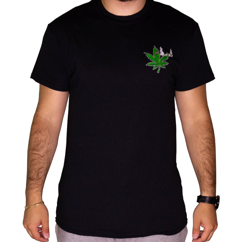 Smoking Weed Leaf - T-Shirt