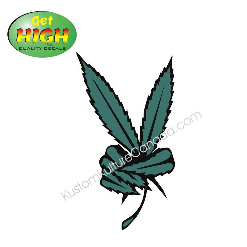 Get High Quality Decals - Peace Weed Leaf