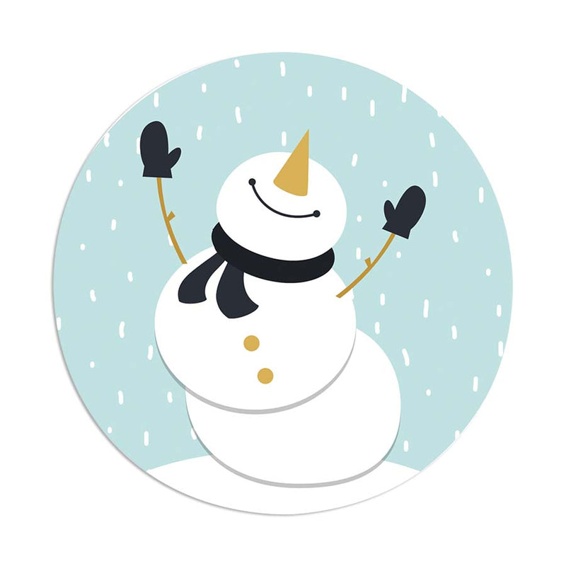 Winter Snowman - 8" - Silicone Dab Mat
